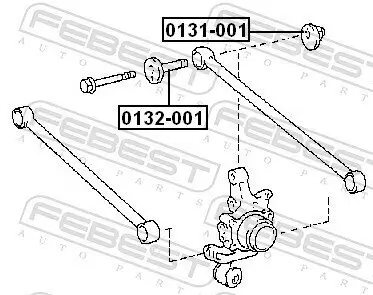 Nachlaufschale, Achskörper FEBEST 0131-001 Bild Nachlaufschale, Achskörper FEBEST 0131-001