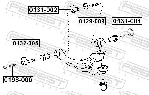 Nachlaufschale, Achskörper FEBEST 0131-004 Bild Nachlaufschale, Achskörper FEBEST 0131-004