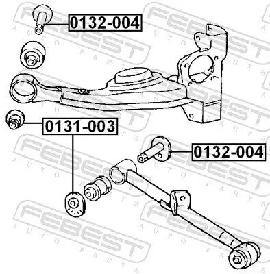 Nachlaufschale, Achskörper FEBEST 0132-004 Bild Nachlaufschale, Achskörper FEBEST 0132-004