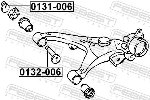 Nachlaufschale, Achskörper FEBEST 0132-006 Bild Nachlaufschale, Achskörper FEBEST 0132-006