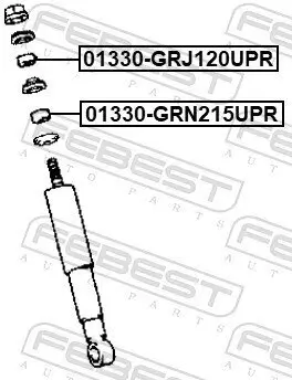 Buchse, Stoßdämpfer FEBEST 01330-GRJ120UPR Bild Buchse, Stoßdämpfer FEBEST 01330-GRJ120UPR