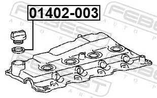 Dichtung, Öleinfüllstutzenverschluss FEBEST 01402-003 Bild Dichtung, Öleinfüllstutzenverschluss FEBEST 01402-003