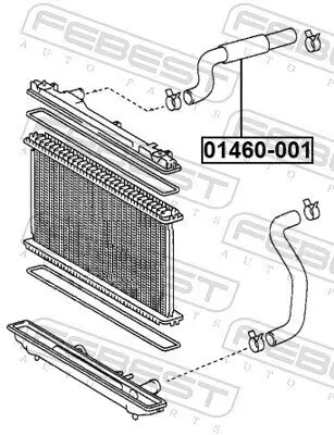 Kühlmittelrohrleitung FEBEST 01460-001 Bild Kühlmittelrohrleitung FEBEST 01460-001