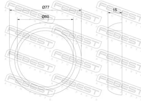 Dichtung, Abgasrohr FEBEST 01491-001 Bild Dichtung, Abgasrohr FEBEST 01491-001