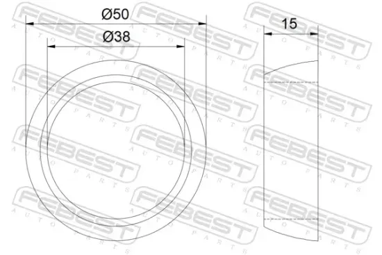 Dichtung, Abgasrohr FEBEST 01491-003 Bild Dichtung, Abgasrohr FEBEST 01491-003