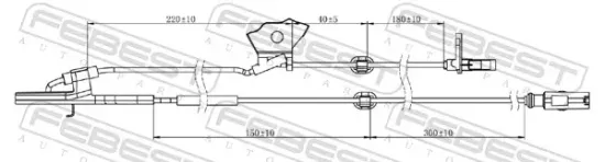 Sensor, Raddrehzahl Vorderachse links FEBEST 01606-005 Bild Sensor, Raddrehzahl Vorderachse links FEBEST 01606-005