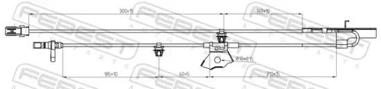 Sensor, Raddrehzahl Vorderachse rechts FEBEST 01606-008 Bild Sensor, Raddrehzahl Vorderachse rechts FEBEST 01606-008