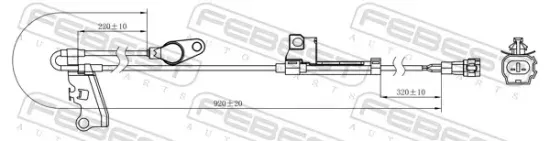Sensor, Raddrehzahl Vorderachse links FEBEST 01606-010 Bild Sensor, Raddrehzahl Vorderachse links FEBEST 01606-010
