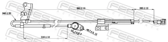 Sensor, Raddrehzahl Vorderachse rechts FEBEST 01606-011 Bild Sensor, Raddrehzahl Vorderachse rechts FEBEST 01606-011
