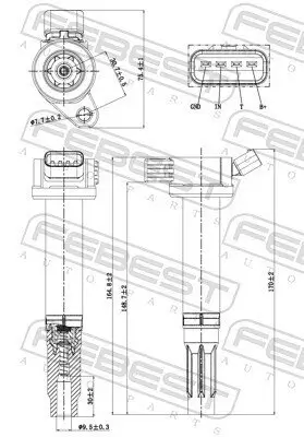 Zündspule FEBEST 01640-007 Bild Zündspule FEBEST 01640-007