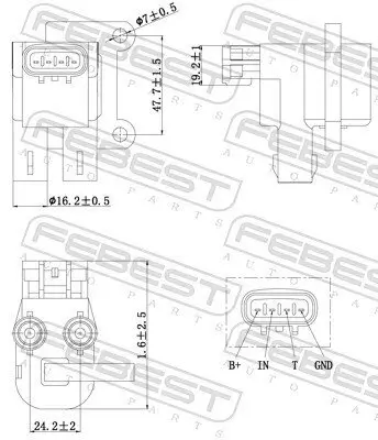 Zündspule FEBEST 01640-009 Bild Zündspule FEBEST 01640-009