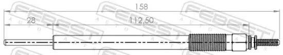 Glühkerze 11 V FEBEST 01642-002 Bild Glühkerze 11 V FEBEST 01642-002