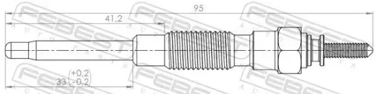 Glühkerze 11 V FEBEST 01642-006 Bild Glühkerze 11 V FEBEST 01642-006