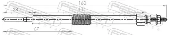 Glühkerze 11 V FEBEST 01642-007 Bild Glühkerze 11 V FEBEST 01642-007