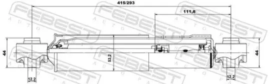 Stoßdämpfer Hinterachse FEBEST 01650975R Bild Stoßdämpfer Hinterachse FEBEST 01650975R