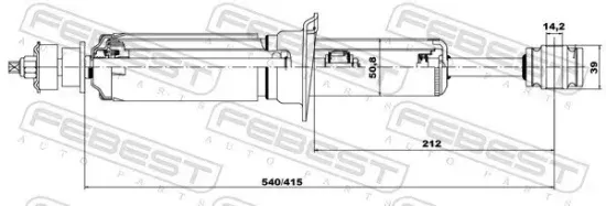 Stoßdämpfer Vorderachse FEBEST 01658655F Bild Stoßdämpfer Vorderachse FEBEST 01658655F
