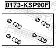 Führungshülsensatz, Bremssattel FEBEST 0173-KSP90F Bild Führungshülsensatz, Bremssattel FEBEST 0173-KSP90F