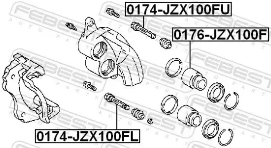 Führungsbolzen, Bremssattel FEBEST 0174-JZX100FL Bild Führungsbolzen, Bremssattel FEBEST 0174-JZX100FL