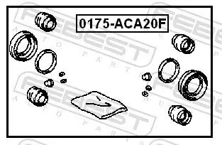 Reparatursatz, Bremssattel FEBEST 0175-ACA20F Bild Reparatursatz, Bremssattel FEBEST 0175-ACA20F