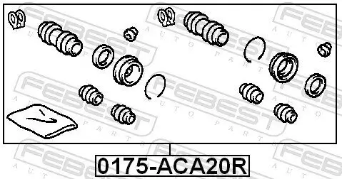 Reparatursatz, Bremssattel FEBEST 0175-ACA20R Bild Reparatursatz, Bremssattel FEBEST 0175-ACA20R