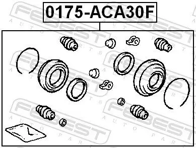 Reparatursatz, Bremssattel FEBEST 0175-ACA30F Bild Reparatursatz, Bremssattel FEBEST 0175-ACA30F