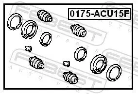 Reparatursatz, Bremssattel FEBEST 0175-ACU15F Bild Reparatursatz, Bremssattel FEBEST 0175-ACU15F