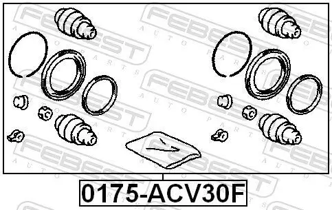 Reparatursatz, Bremssattel FEBEST 0175-ACV30F Bild Reparatursatz, Bremssattel FEBEST 0175-ACV30F