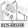 Reparatursatz, Bremssattel Hinterachse FEBEST 0175-AZE141R Bild Reparatursatz, Bremssattel Hinterachse FEBEST 0175-AZE141R