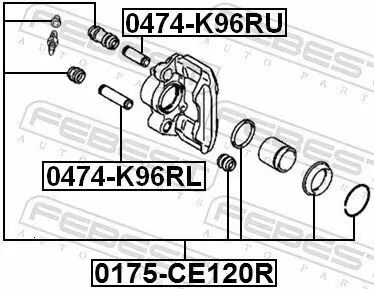 Reparatursatz, Bremssattel FEBEST 0175-CE120R Bild Reparatursatz, Bremssattel FEBEST 0175-CE120R