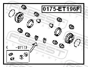 Reparatursatz, Bremssattel FEBEST 0175-ET196F Bild Reparatursatz, Bremssattel FEBEST 0175-ET196F