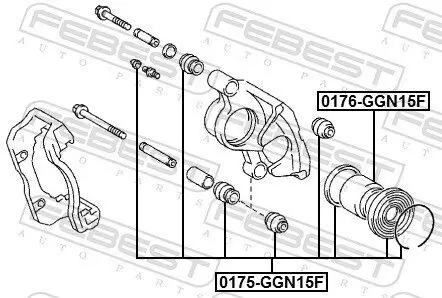 Reparatursatz, Bremssattel FEBEST 0175-GGN15F Bild Reparatursatz, Bremssattel FEBEST 0175-GGN15F