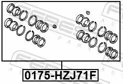 Reparatursatz, Bremssattel FEBEST 0175-HZJ71F Bild Reparatursatz, Bremssattel FEBEST 0175-HZJ71F