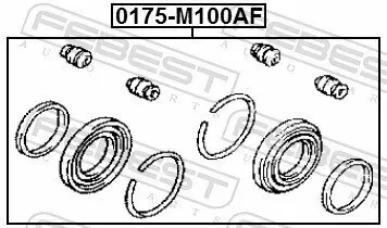 Reparatursatz, Bremssattel Vorderachse FEBEST 0175-M100AF Bild Reparatursatz, Bremssattel Vorderachse FEBEST 0175-M100AF