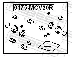 Reparatursatz, Bremssattel Hinterachse FEBEST 0175-MCV20R Bild Reparatursatz, Bremssattel Hinterachse FEBEST 0175-MCV20R