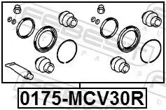 Reparatursatz, Bremssattel FEBEST 0175-MCV30R Bild Reparatursatz, Bremssattel FEBEST 0175-MCV30R