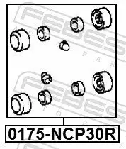 Reparatursatz, Radbremszylinder Hinterachse FEBEST 0175-NCP30R Bild Reparatursatz, Radbremszylinder Hinterachse FEBEST 0175-NCP30R
