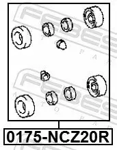 Reparatursatz, Radbremszylinder Hinterachse FEBEST 0175-NCZ20R Bild Reparatursatz, Radbremszylinder Hinterachse FEBEST 0175-NCZ20R