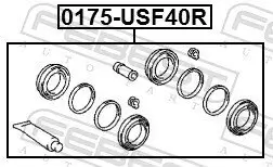 Reparatursatz, Bremssattel Hinterachse FEBEST 0175-USF40R Bild Reparatursatz, Bremssattel Hinterachse FEBEST 0175-USF40R