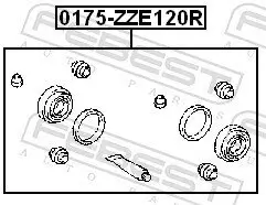 Reparatursatz, Bremssattel Hinterachse FEBEST 0175-ZZE120R Bild Reparatursatz, Bremssattel Hinterachse FEBEST 0175-ZZE120R