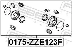 Reparatursatz, Bremssattel FEBEST 0175-ZZE123F Bild Reparatursatz, Bremssattel FEBEST 0175-ZZE123F