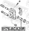 Kolben, Bremssattel FEBEST 0176-ACA20R Bild Kolben, Bremssattel FEBEST 0176-ACA20R