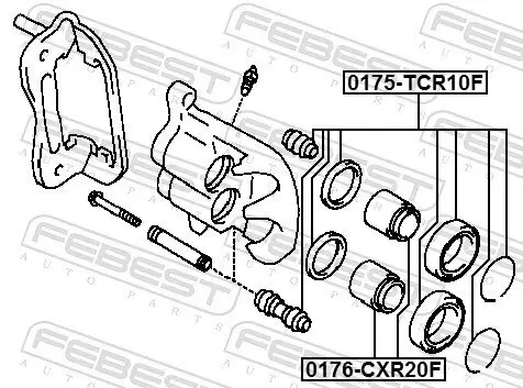 Kolben, Bremssattel FEBEST 0176-CXR20F Bild Kolben, Bremssattel FEBEST 0176-CXR20F