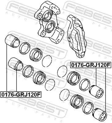 Kolben, Bremssattel FEBEST 0176-GRJ120F Bild Kolben, Bremssattel FEBEST 0176-GRJ120F