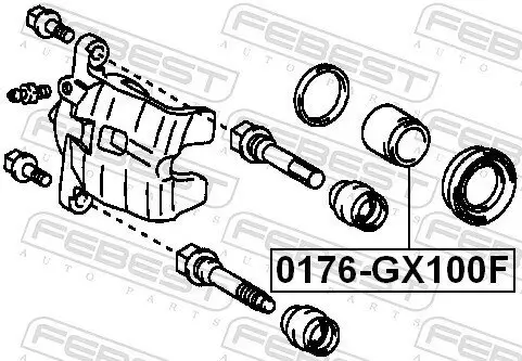 Kolben, Bremssattel FEBEST 0176-GX100F Bild Kolben, Bremssattel FEBEST 0176-GX100F