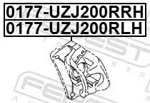 Bremssattel Hinterachse rechts FEBEST 0177-UZJ200RRH Bild Bremssattel Hinterachse rechts FEBEST 0177-UZJ200RRH