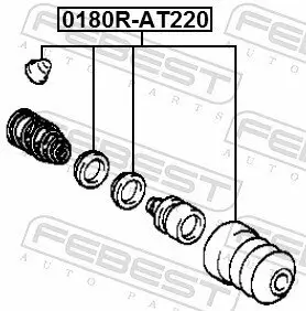 Reparatursatz, Kupplungsnehmerzylinder FEBEST 0180R-AT220 Bild Reparatursatz, Kupplungsnehmerzylinder FEBEST 0180R-AT220