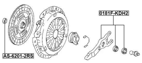 Ausrückgabel, Kupplung FEBEST 0181F-KDH2 Bild Ausrückgabel, Kupplung FEBEST 0181F-KDH2