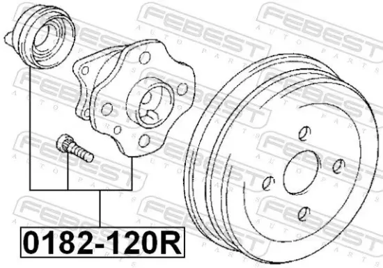 Radnabe Hinterachse FEBEST 0182-120R Bild Radnabe Hinterachse FEBEST 0182-120R