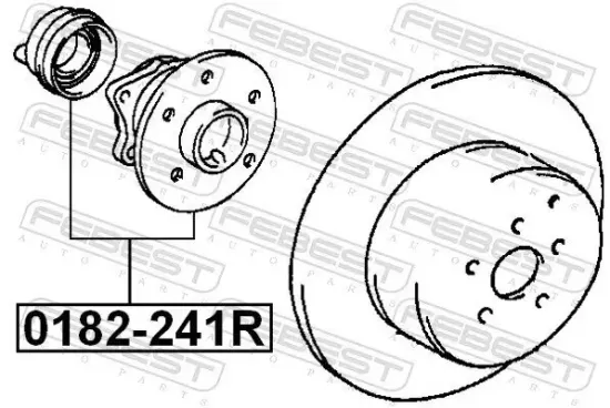 Radnabe Hinterachse FEBEST 0182-241R Bild Radnabe Hinterachse FEBEST 0182-241R