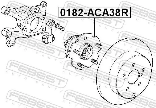 Radnabe Hinterachse FEBEST 0182-ACA38R Bild Radnabe Hinterachse FEBEST 0182-ACA38R